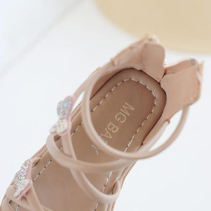[381185] - Sepatu Sandal Gladiator Anak Trendy Import - Motif Butterfly Perch