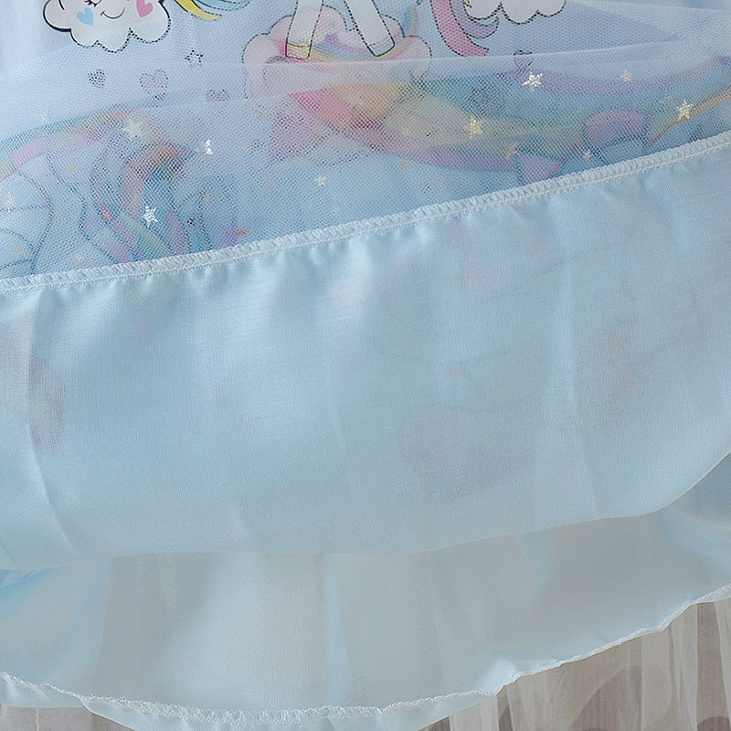 [363350] - Dress Fashion Anak - Rainbow Unicorn