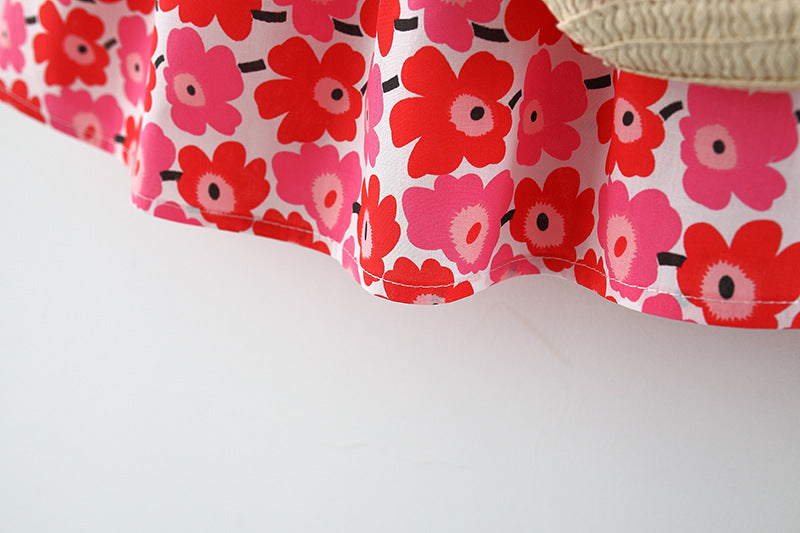 [340232] - Dress Bunga Lengan Kutung Anak Perempuan - Motif Pretty Flower