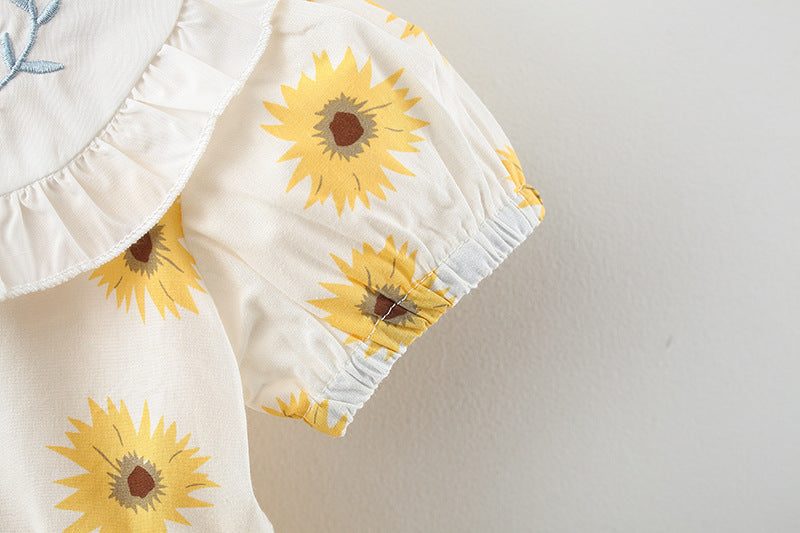 [340152] - Dress Lucu Fashionable Anak - Motif Beautiful Sunflower
