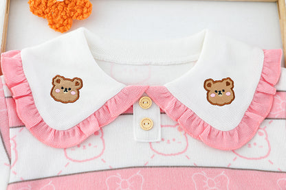 [340150] - Setelan Ootd Sweater Fashionable Anak Import - Motif Ribbon Bear
