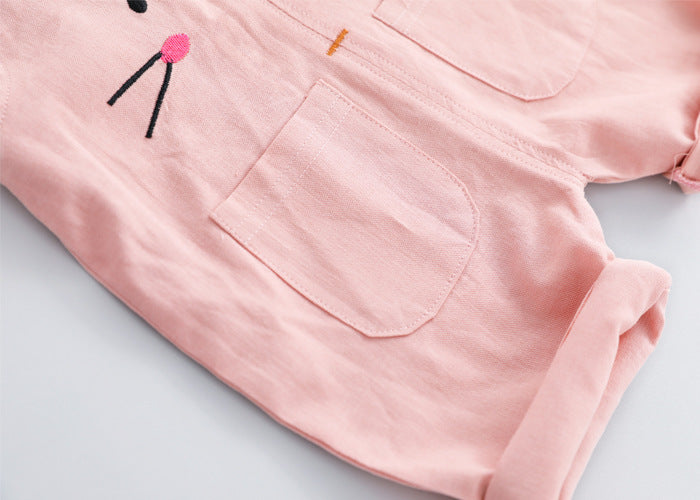 [368426] - Setelan Overall Fashion Anak - Motif Animal Face