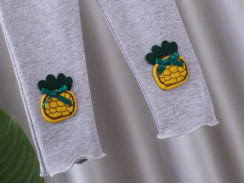 [102332] - Bawahan Legging / Celana Panjang Anak - Motif Pineapple 3D