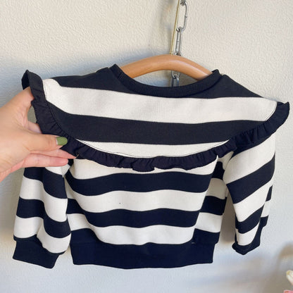 [363602] - Setelan Sweater Renda Celana Cutbray Import Anak Perempuan - Motif Direction Strip