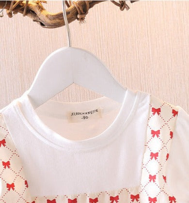 [352326] - Dress Mini Lengan Pendek Anak Perempuan - Motif Little Ribbon