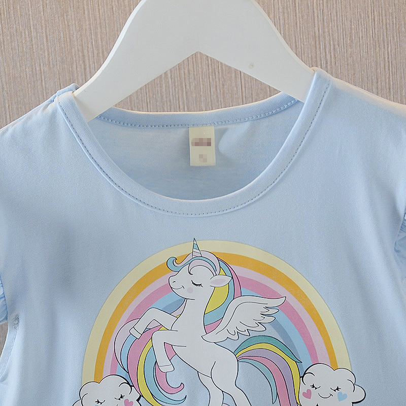 [363350] - Dress Fashion Anak - Rainbow Unicorn