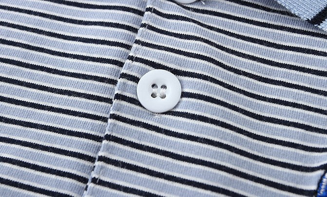 [513233] - Atasan Kaos Polo Anak - Motif Shark Line