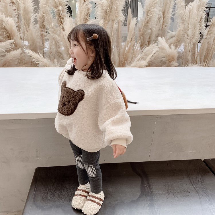 [507541] - Atasan Sweater Musim Dingin Anak - Motif Bear Head