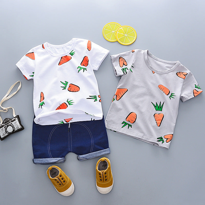 [368555] - Setelan Kaos Anak Import Fashionable - Motif Small Carrot