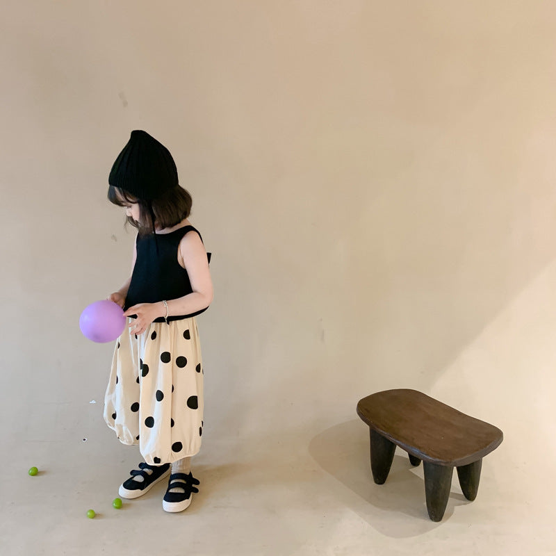[507482] - Setelan Ootd Anak Perempuan - Motif Big Circle