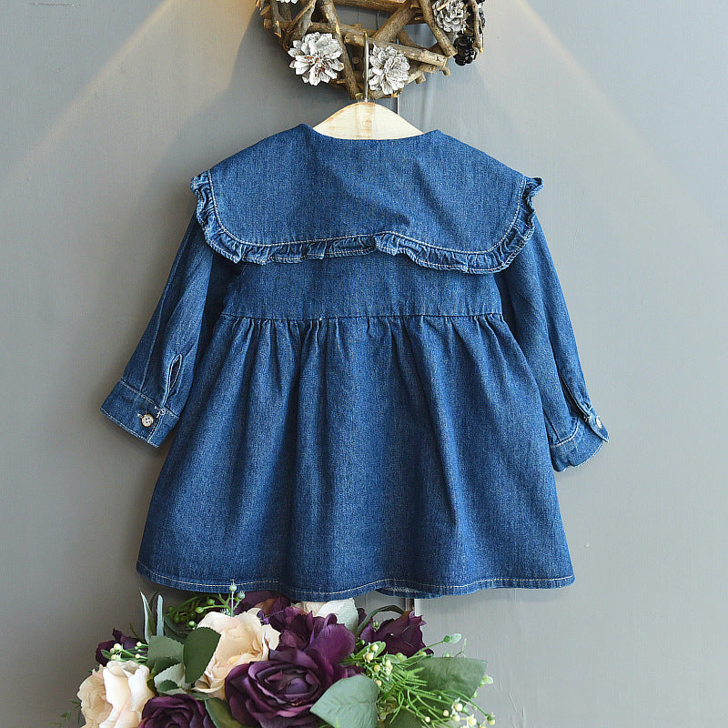 [363409] - Dress Fashion Anak Perempuan - Motif Plain Jeans