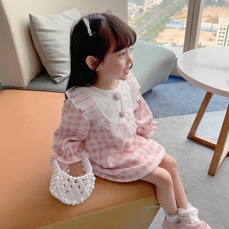 [507496] - Dress Fashion Anak Perempuan - Motif Tartan Plaid