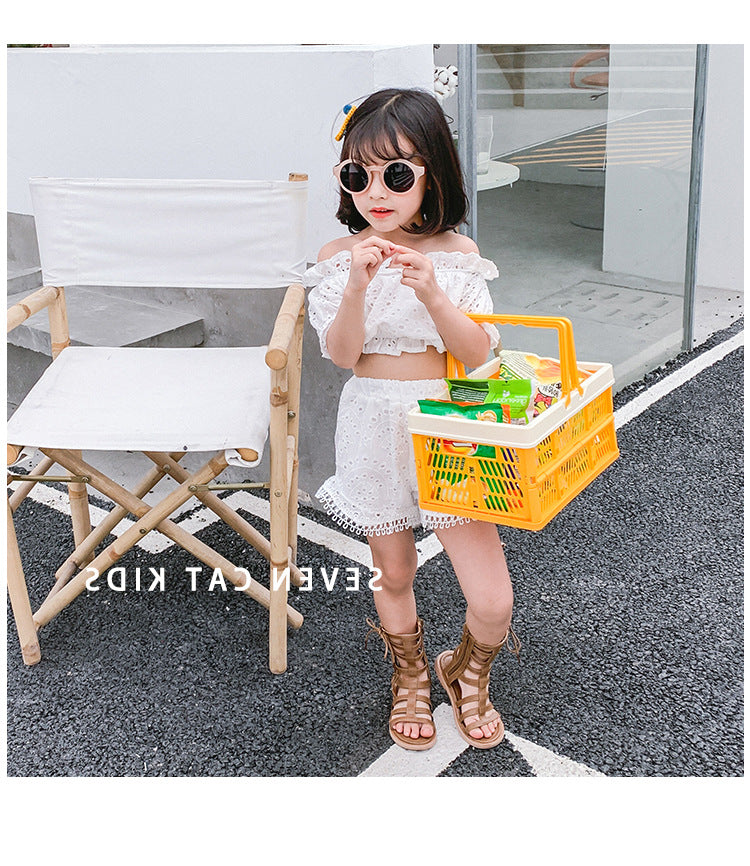 [507254] - Setelan Trendy Anak Perempuan - Motif Smooth Hole