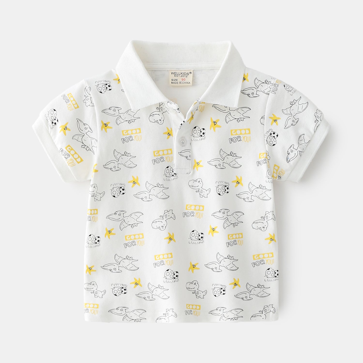 [513134] - Atasan Kaos Polo Fashion Anak Import - Motif Flying Dinosaur