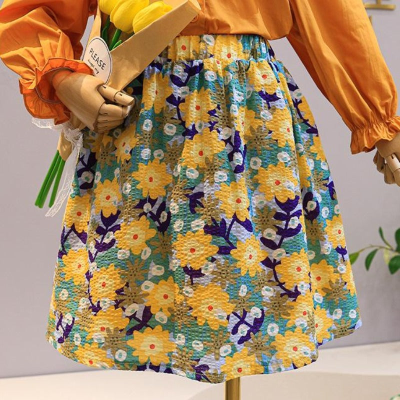 [363414] - Setelan Blouse Ootd Fashion Anak Perempuan - Motif Sunflower