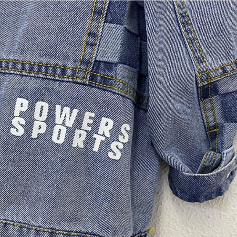 [119315] - Atasan Jaket Jeans Anak - Motif Power's Sports