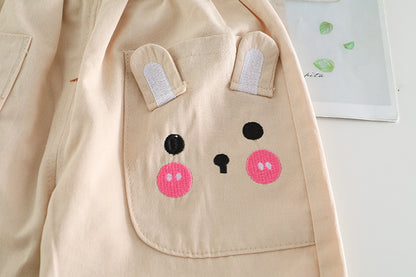 [340293] - Setelan 3 in 1 Sweater Crewneck Celana Chino Anak Cewek - Motif Cheek Bunny