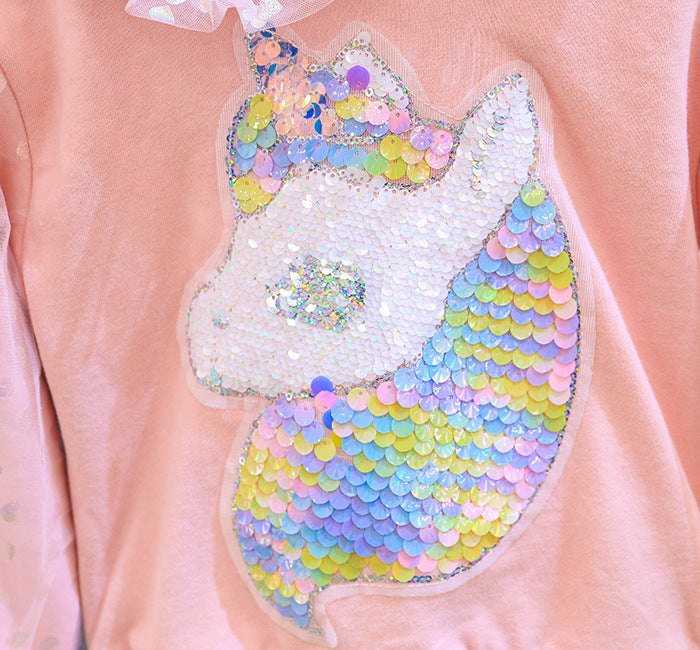 [363445] - Setelan Sweater Hoodie Fashion Anak - Motif Horse Queen