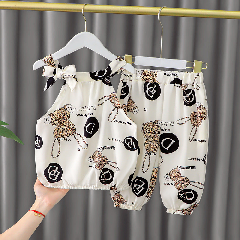 [340228] - Setelan Blouse Kutung Celana Panjang Jogger Anak Perempuan - Motif Little Things