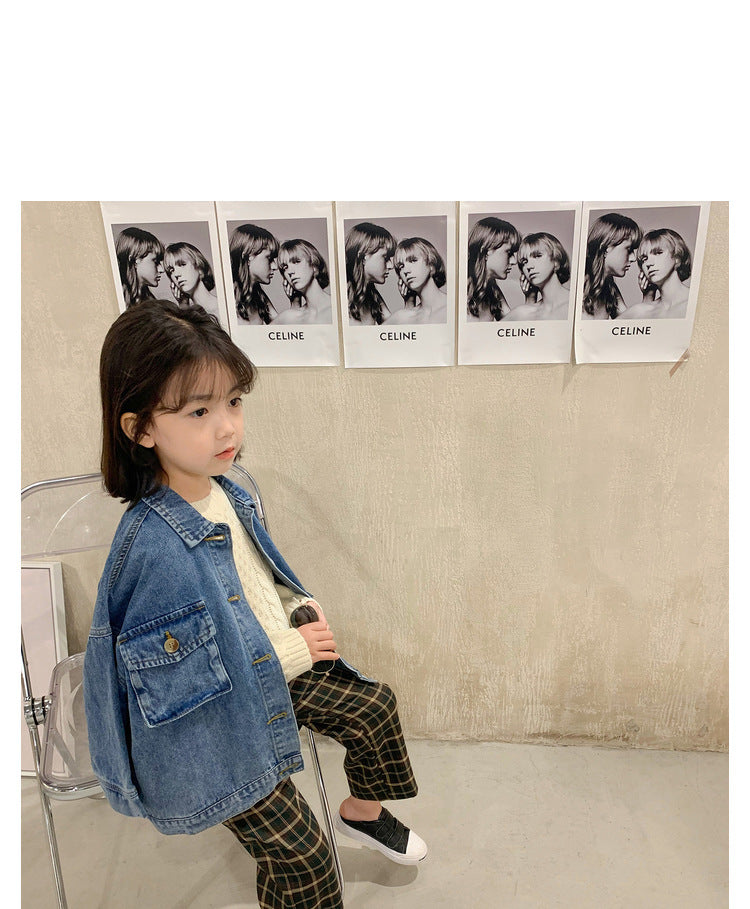 [507377]- Jaket Fashion Anak Perempuan - Motif Denim