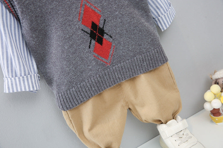[368478] - Setelan Sweater 3 In 1 Anak Fashionable - Motif Abstract Pattern