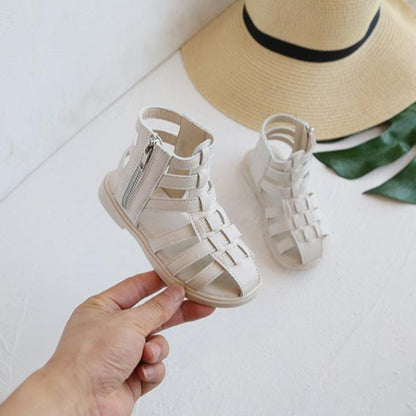 [381170] - Sepatu Sandal Gladiator Trendy Anak Import - Motif Cross Webbing