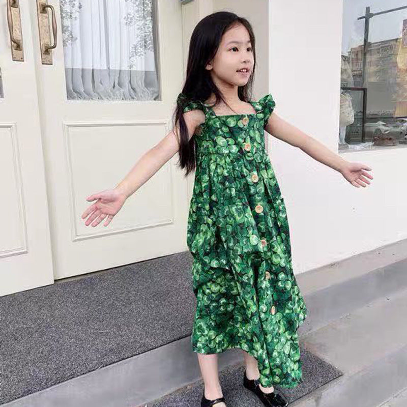 [507252] - Dress Fashion Anak Perempuan - Motif Cloverleaf