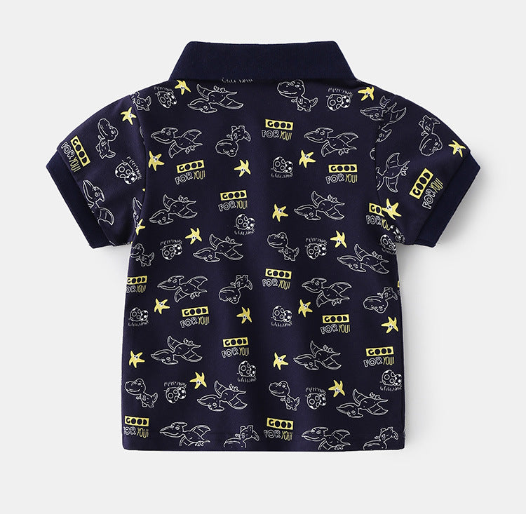 [513134] - Atasan Kaos Polo Fashion Anak - Motif Flying Dinosaur