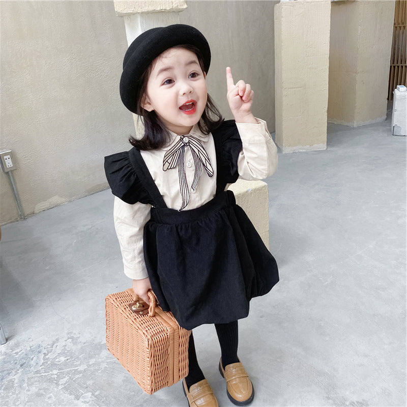 [507464] - Setelan Ootd Fashion Anak Perempuan - Motif Ribbon Tie