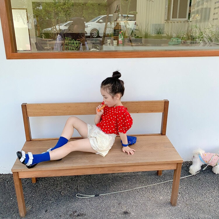[507585] - Atasan Blouse Korean Style Anak - Half Spots