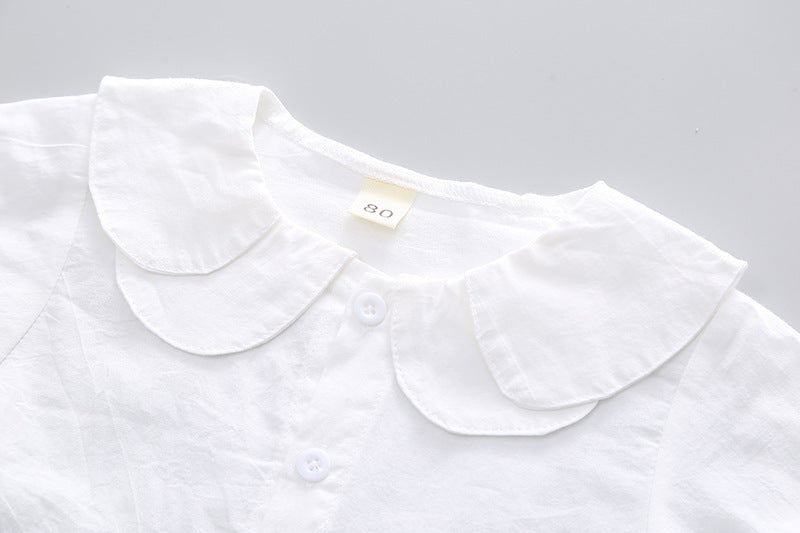 [352314] - Setelan 3 in 1 Blouse Rompi Celana Jeans Import Anak Perempuan - Motif Knitted Flowers