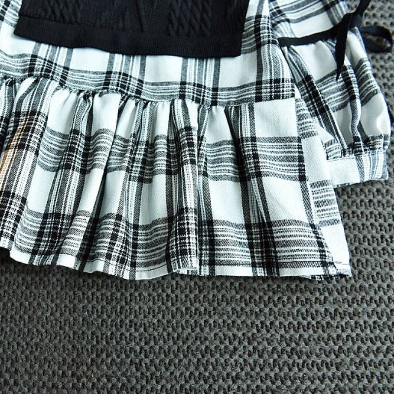 [363405] - Dress Fashion Anak Perempuan - Motif Tartan Plaid