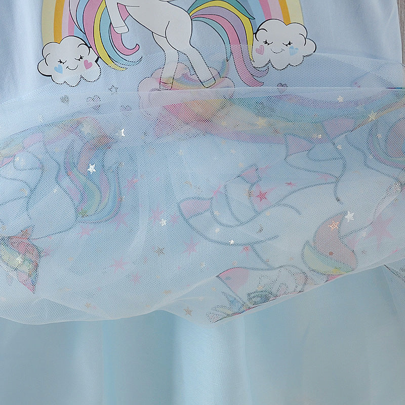 [363350] - Dress Fashion Anak - Rainbow Unicorn