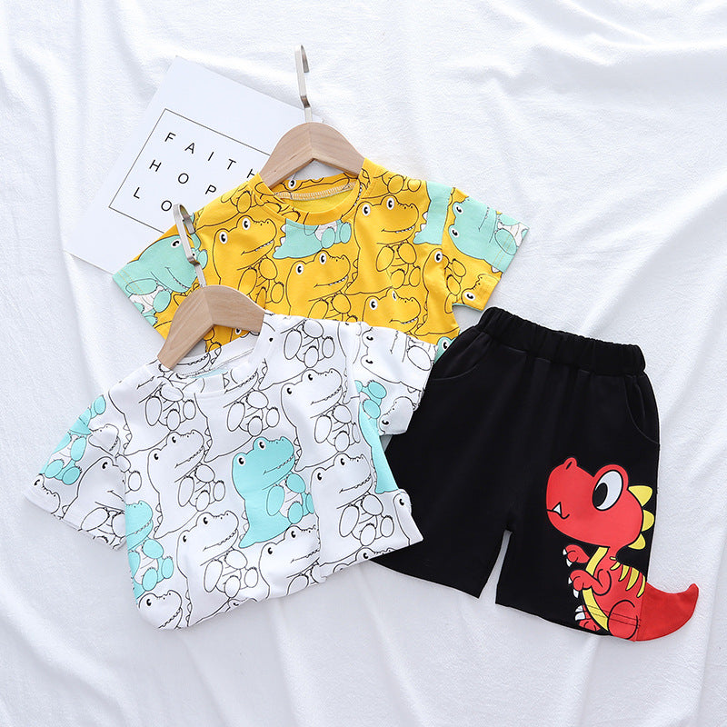 [368338] - Setelan Kaos Fashion Anak - Motif Dinosaur