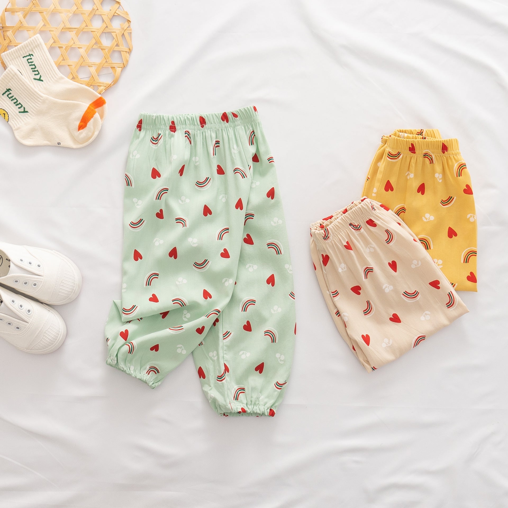 [368357] - Celana Harem Anak Perempuan - Motif Rainbow Love