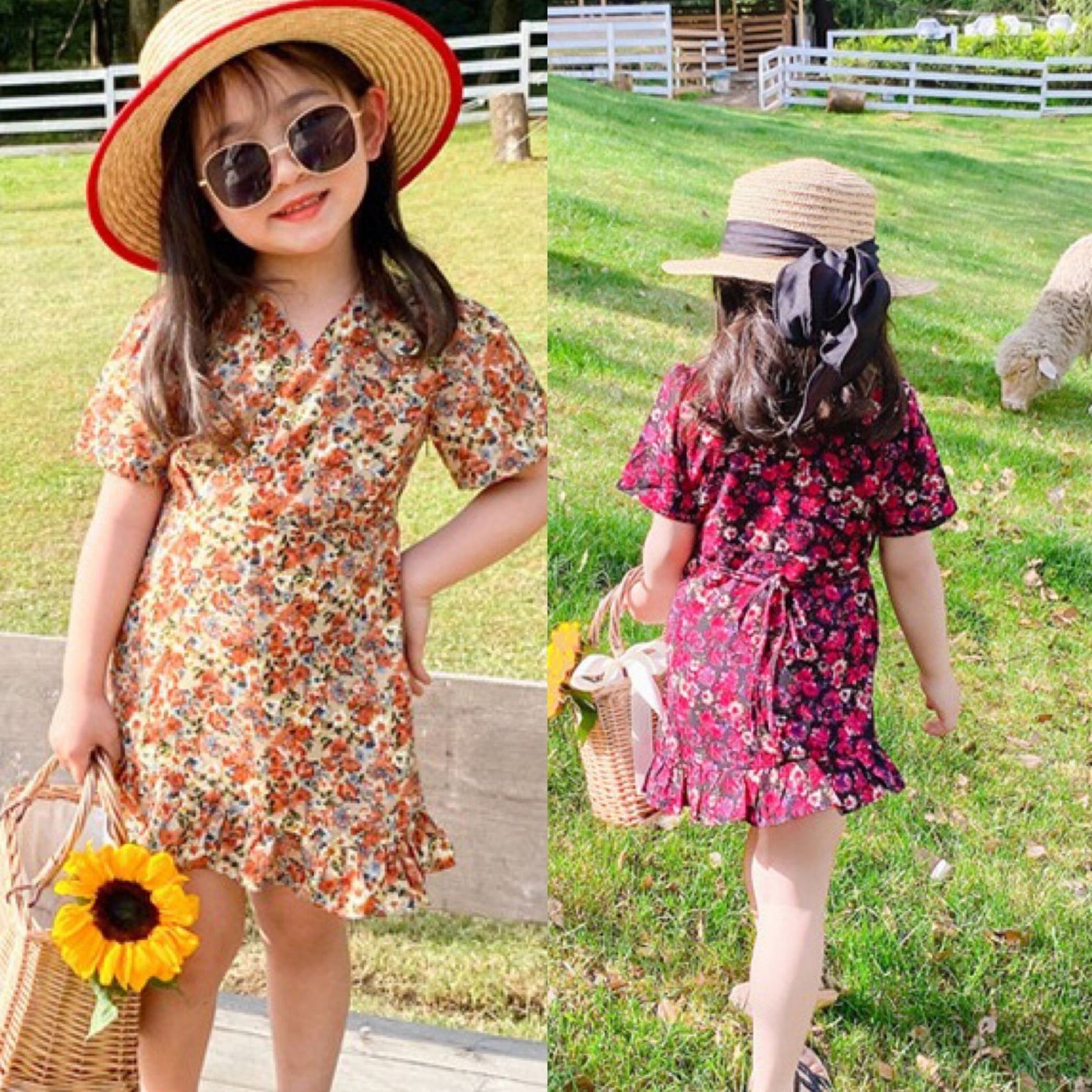 [507498] - Dress Fashion Anak Perempuan - Motif V Collar