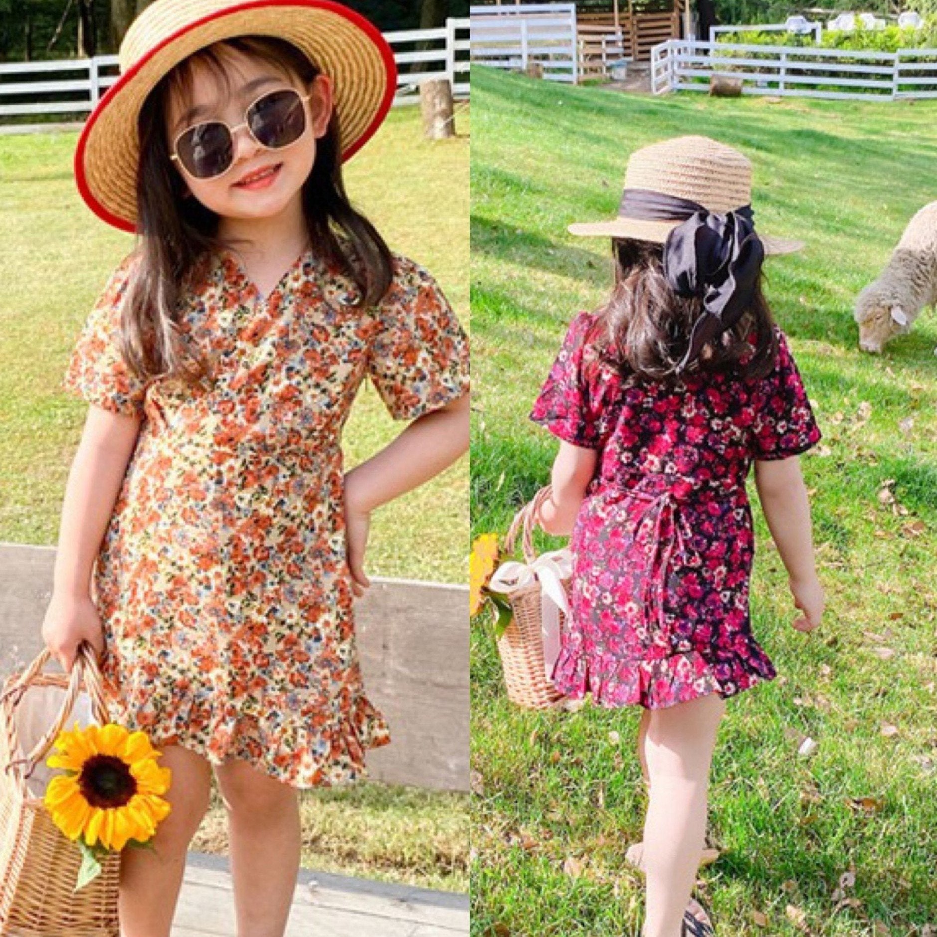 [507498] - Dress Fashion Anak Perempuan - Motif V Collar