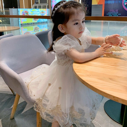 [507603] - Dress Fashion Anak Perempuan Import - Motif Fading Star