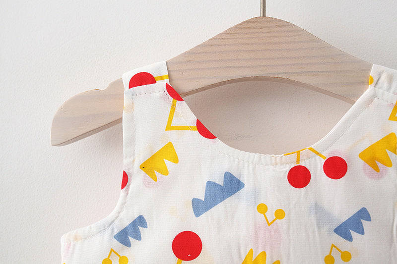 [340241] - Dress 3D Pantai Lengan Kutung Anak Perempuan - Motif Little Wing