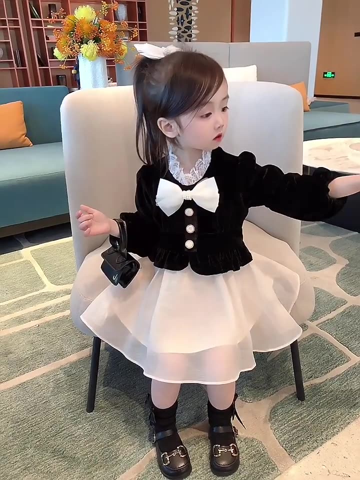 [507680] - Dress Pesta Lengan Panjang Anak Perempuan - Motif Luxurious Blouses