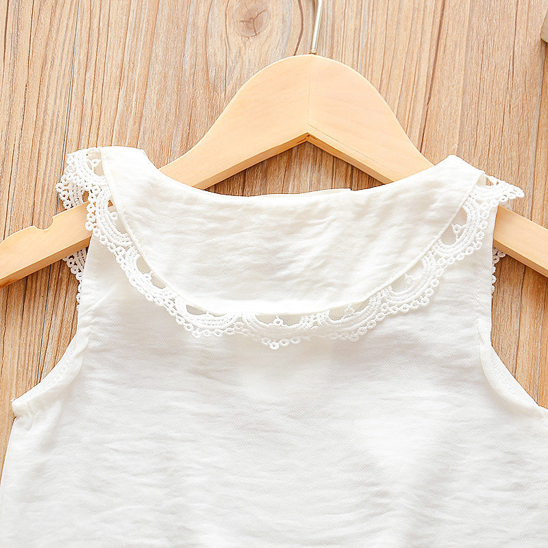 [368511] - Setelan Blouse Kutung Ootd Anak Perempuan - Motif Rope Collar