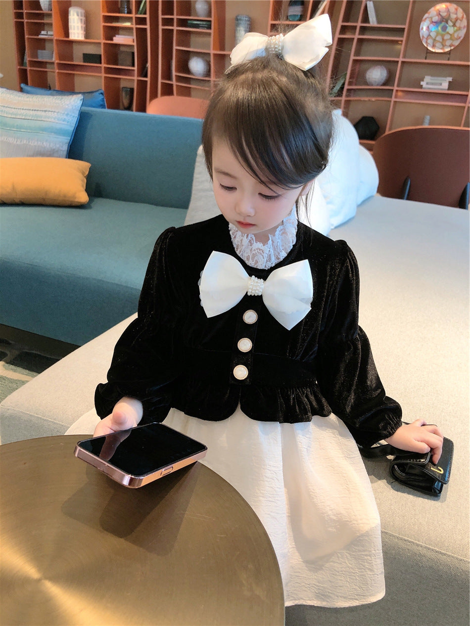 [507680] - Dress Pesta Lengan Panjang Anak Perempuan - Motif Luxurious Blouses