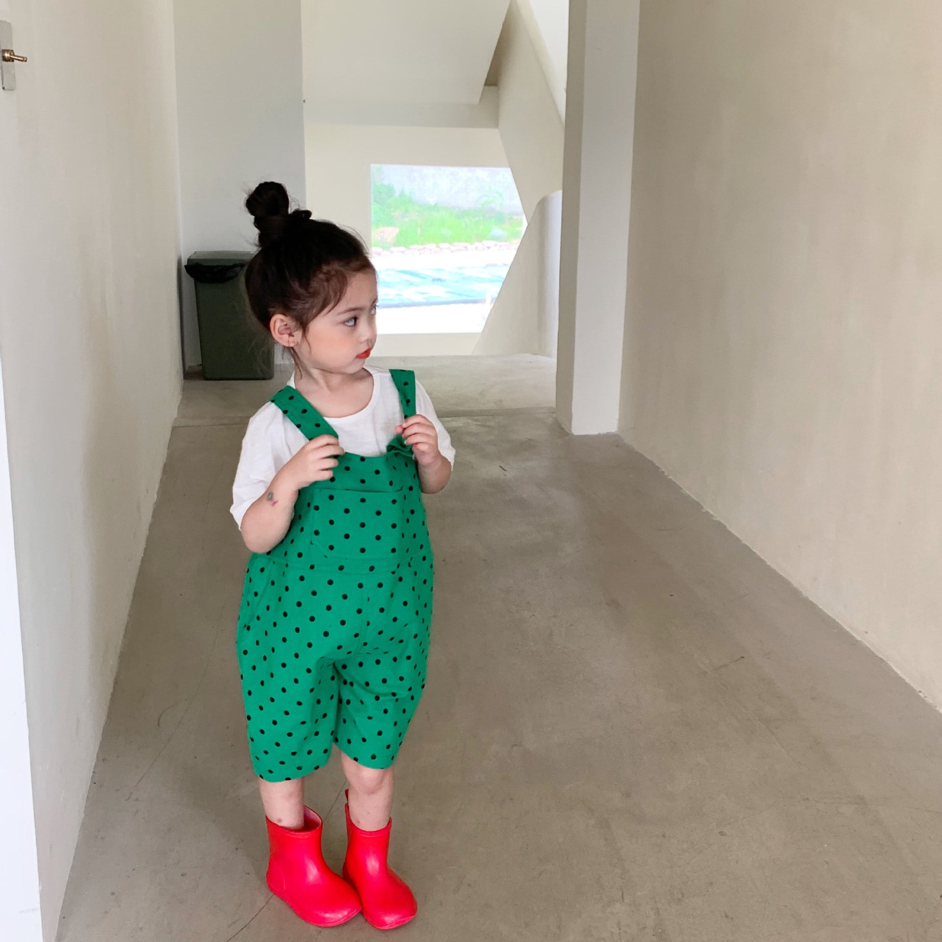 [507582] - Setelan Overall Korean Style Anak - Motif Little Spot