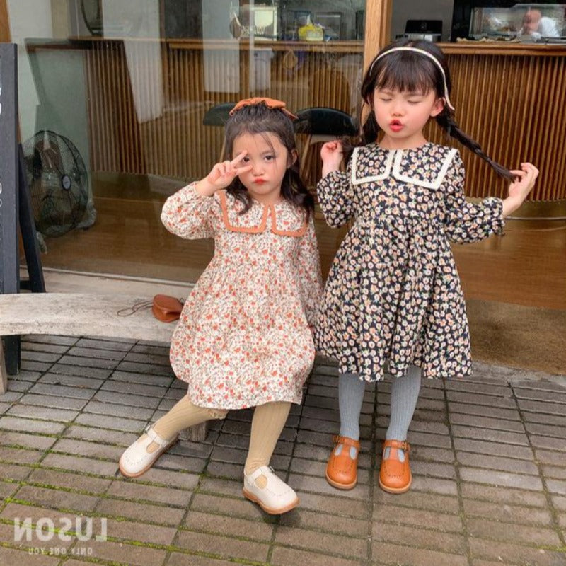 [507462] - Dress Fashion Anak Perempuan - Motif Square Collar
