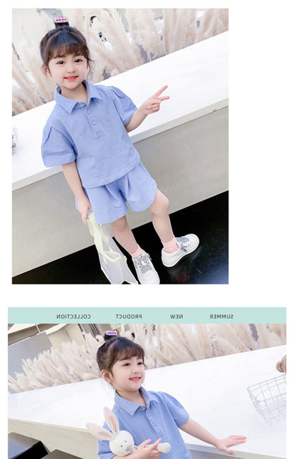 [507616] - Setelan Fashion Anak Perempuan Import - Motif Casual Plain
