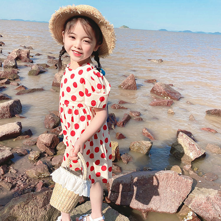 [507578] - Dress Anak Perempuan - Motif Cute Polkadots