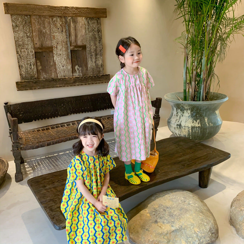 [507600] - Dress Fashion Anak Perempuan Import - Motif Little Blossom