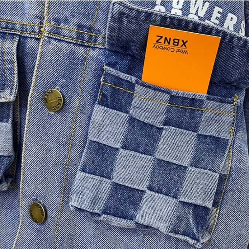 [119315] - Atasan Jaket Jeans Anak - Motif Power's Sports