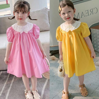 [507467] - Dress Fashion Anak Perempuan - Motif Lace Collar