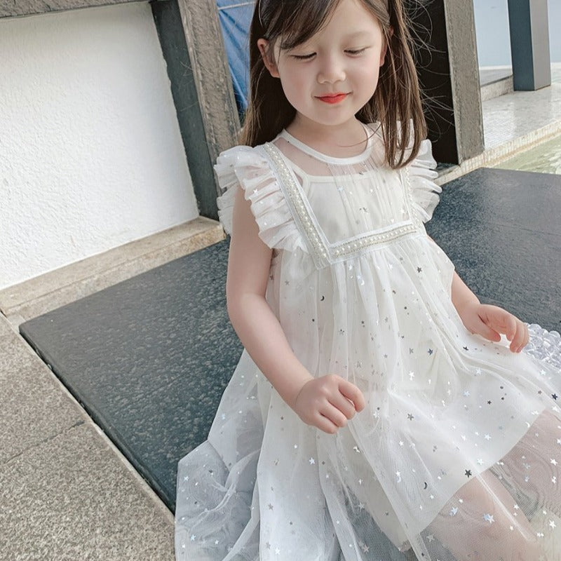 [507446] - Dress Fashion Anak Perempuan Import - Motif Glitter Spots